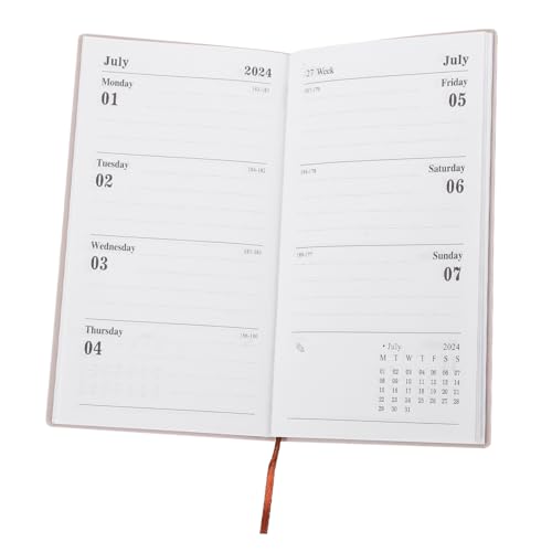 Gadpiparty Zeitmanagement-kalender Jahresplaner 2024 Täglicher Planer Wöchentlicher Schreibtischplaner Notizblock Akademisch Planenplaner Notizbuch Lehrer Wochenplaner Schulplaner Papier Rot von Gadpiparty