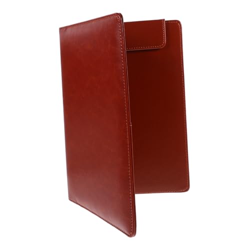 Gadpiparty Zwischenablage Büro-Schreibtafel Klemmbrett mini Notizen Papier Gruß Schreiben von Support-Boards Büro-Klemmbrett Dokumentclip tragbares Klemmbrett PU-Leder Brown von Gadpiparty