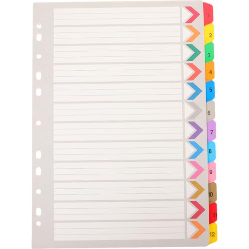 Gadpiparty a4 TrennbläTter FüR Ordner Bunte Indexkarten Mit Nummerierung 1-12 11-Loch FüR Schule BüRo Und PräSentationen Professionelle Kategorisierung Gadpiparty a4 TrennbläTter FüR Ordner Bunte Indexkarten Mit Nummerierung 1-12 11-Loch FüR Schule BüRo Und PräSentationen Professionelle Kategorisierung von Gadpiparty