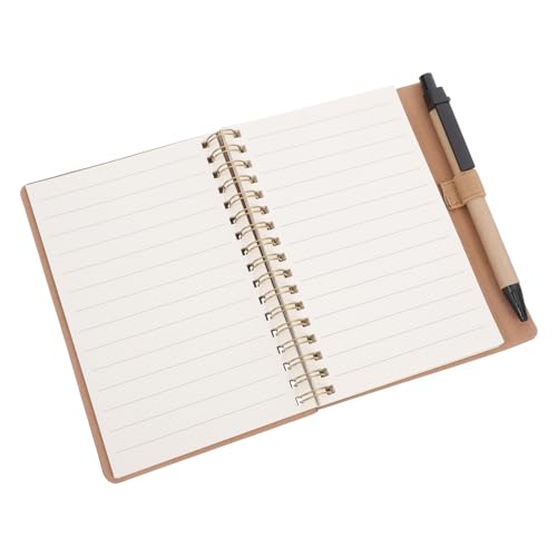 Gadpiparty klebriges notizbuch Spiralnotizbuch mit Taschen Notizbücher mit Tabs Taschennotizbuch mit Stift Notizblock mit Stift Notebook Sticky Tabs kleines Spiralheft Papier Khaki von Gadpiparty