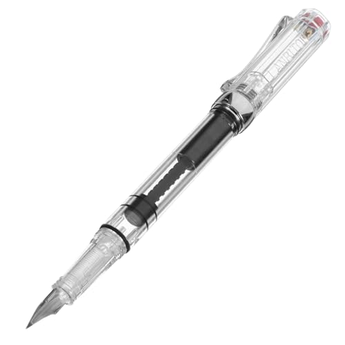 Gadpiparty transparenter Stift Beschriftungsstifte Schreiben Spitze Tintenstift Brunnen Tinte Füllfederhalter wiederverwendbarer kalligraphiestift zarter Füllfederhalter Stahl von Gadpiparty