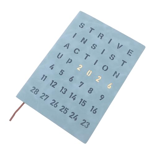 Planerkalender 2026 – Tragbarer Hardcover Notizblock Akademischer Kalender Täglicher Termin Für Frauen Studentinnen Büro Und Zuhause Blau von Gadpiparty