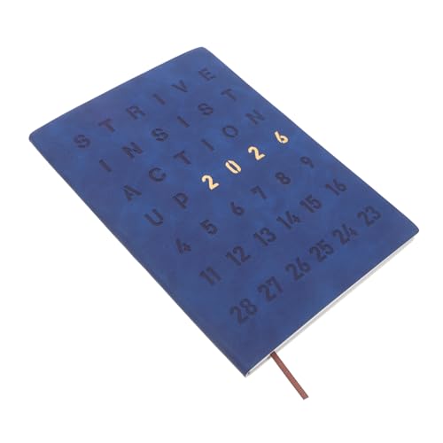 Planerkalender 2026 – Tragbarer Hardcover Notizblock Akademischer Kalender Täglicher Termin Für Frauen Studentinnen Büro Und Zuhause Dunkelblau von Gadpiparty