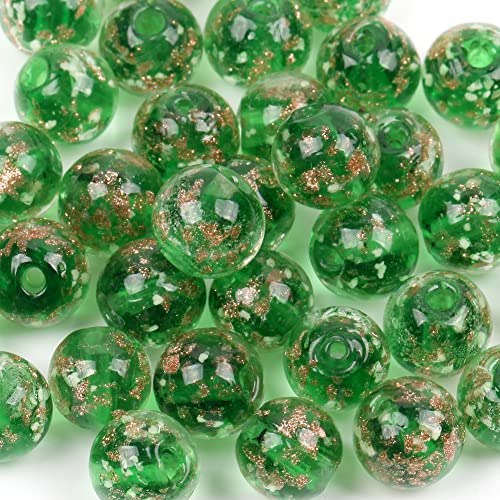 20 grüne Glasperlen, DIY 8 mm Rould-Perlen, Edelsteine, lose Perlen, Armbandherstellungs-Set, geeignet für Halsketten, Ringe, DIY, Kunst und Handwerk Geschenke von Gaiett