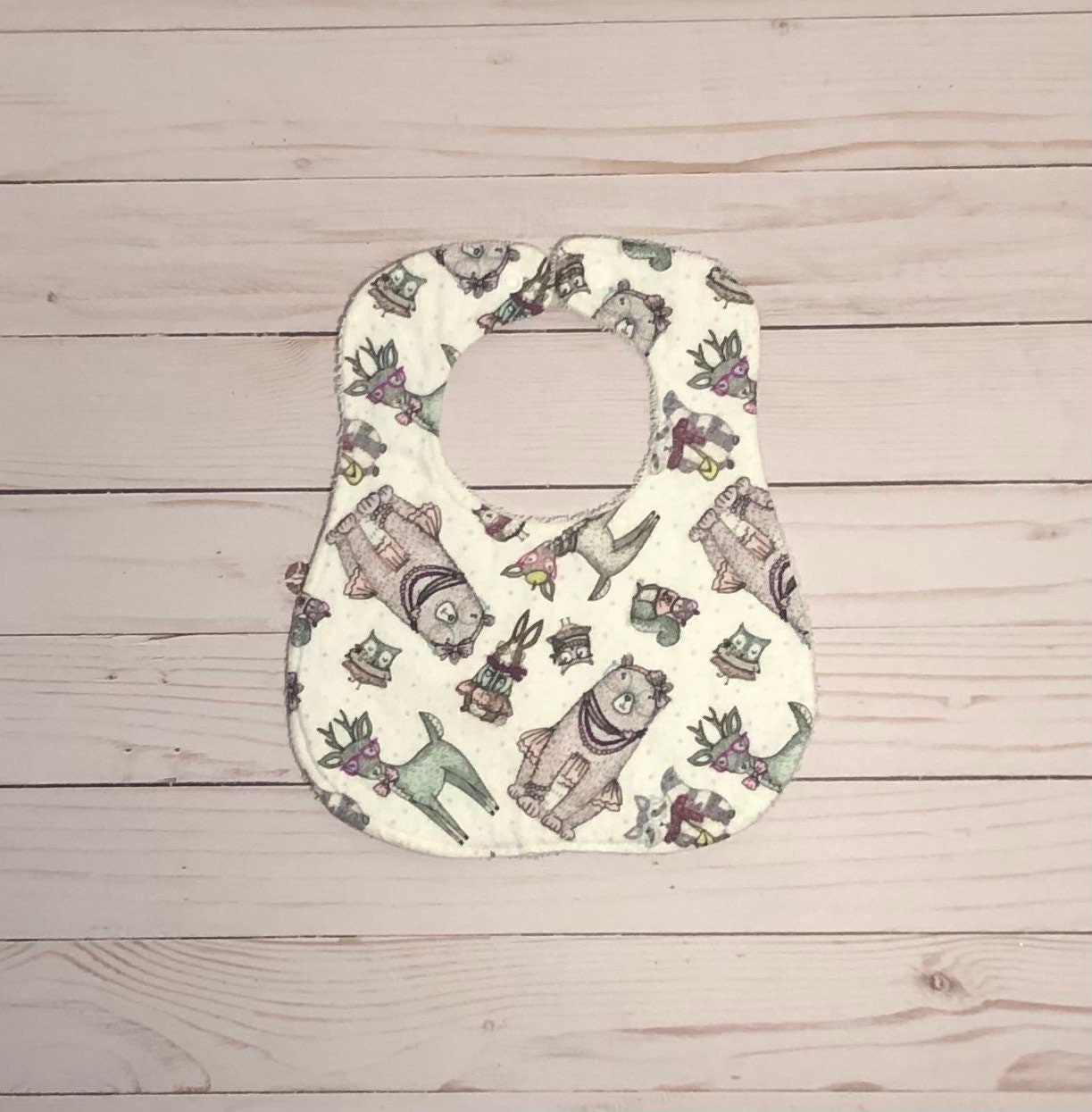 Baby Mädchen Lätzchen Waldtiere - Fütterzubehör Baumwolllätzchen Mit Druckknopfverschluss 3 Monate Bis 12 Geschenke Für Babys Baby Mädchen Lätzchen Waldtiere - Fütterzubehör Baumwolllätzchen Mit Druckknopfverschluss 3 Monate Bis 12 Geschenke Für Babys von GainseyandCo