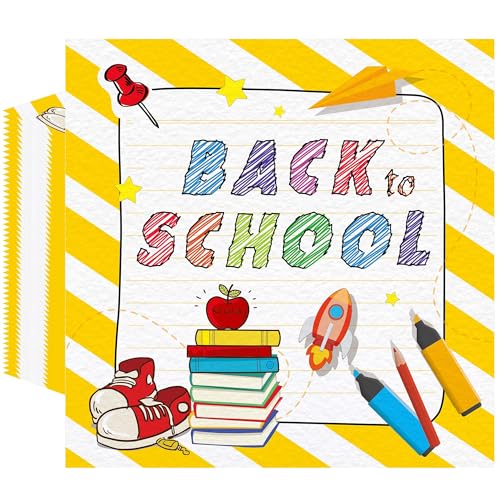 50 Stück Servietten zum Schulanfang, Partyzubehör, Lineal, Bleistiftbuch, Design, Papierservietten, Schulanfang, Vorschule, Kindergarten, Highschool Dekoration 50 Stück Servietten zum Schulanfang, Partyzubehör, Lineal, Bleistiftbuch, Design, Papierservietten, Schulanfang, Vorschule, Kindergarten, Highschool Dekoration von GalaVee