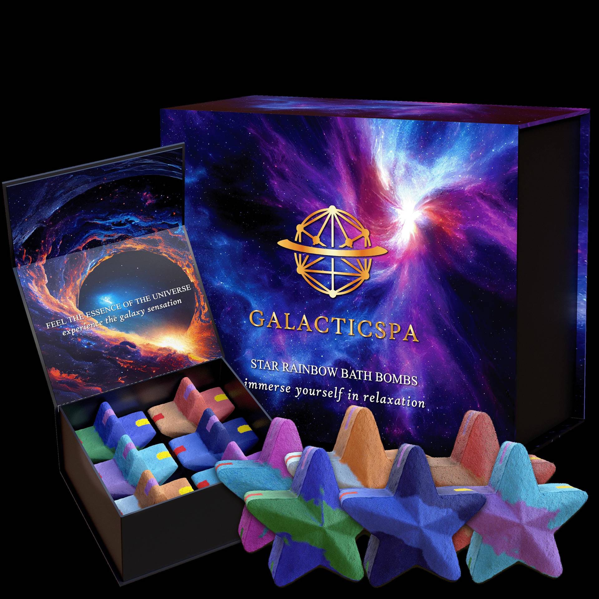 Rainbow Star Badekugeln/6 X 80G Luxus Badebomben Geschenk Set/Natürliche E Öle/Bunt Und Vegan, Grausamkeitfrei/Perfekt Für Männer, Frauen & Kinder Rainbow Star Badekugeln/6 X 80G Luxus Badebomben Geschenk Set/Natürliche E Öle/Bunt Und Vegan, Grausamkeitfrei/Perfekt Für Männer, Frauen & Kinder von Galacticspa