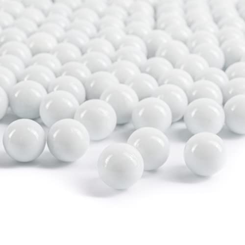 Galashield Weiße Murmeln für Vasen | Glasmurmeln Bulk Vasenfüller | Glasperlen für Vasen, runder Marmor 2,3 kg, (ca. 400 Stück) von Galashield