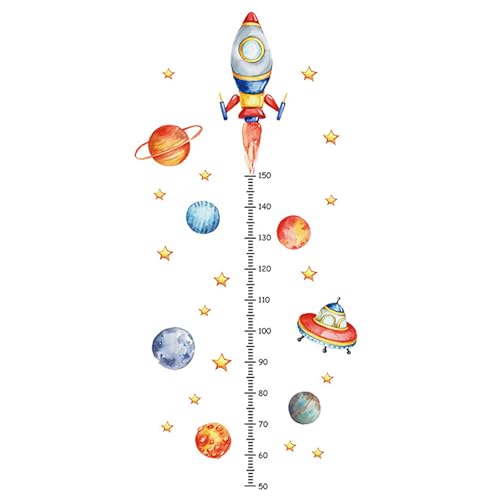 Galenecx Messlatte Wandtattoo, 50-150 cm Höhe Diagramm Wandaufkleber mit Skala, Kinder-Wachstumstabelle, Weltraum Kinder Wandaufkleber für Junge Mädchen Galenecx Messlatte Wandtattoo, 50-150 cm Höhe Diagramm Wandaufkleber mit Skala, Kinder-Wachstumstabelle, Weltraum Kinder Wandaufkleber für Junge Mädchen von Galenecx