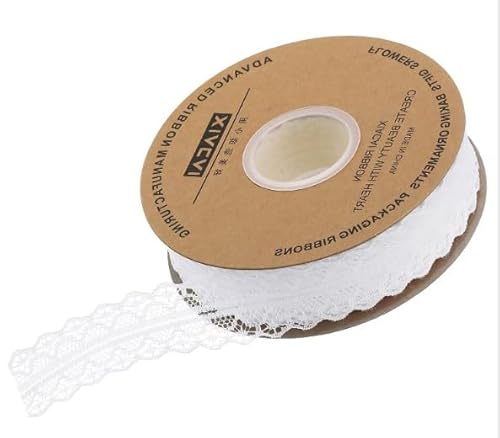 Cremeweißes Spitzenband, 3,1 cm breit x 45,7 m, Spitzenstoff, Vintage-Muster, Rollbänder – perfekt für Geschenkverpackungen, Basteln, Blumendesign, Nähen und Party-Dekorationen, Nähen von Spitze Cremeweißes Spitzenband, 3,1 cm breit x 45,7 m, Spitzenstoff, Vintage-Muster, Rollbänder – perfekt für Geschenkverpackungen, Basteln, Blumendesign, Nähen und Party-Dekorationen, Nähen von Spitze von Galepromot