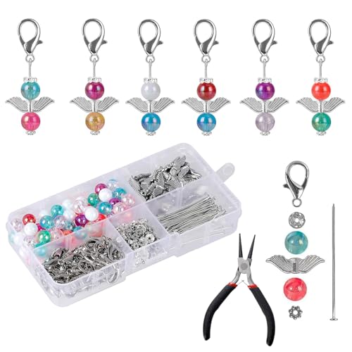 Galerie SV 50 Kits Engel Basteln Perlen Set, Schutzengel Anhänger, Selber Machen Engel Bastelset für DIY Hochzeit Basteln von Galerie SV