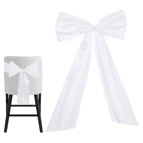 Große Satinschleifendekoration mit 50 Stuhlschärpen – perfekt für Geburtstag, Hochzeit, Partys und Babyparty | 61 x 91,4 cm große Schleifen als Raumdekoration | breite Stoffbänder für Bankettstühle Große Satinschleifendekoration mit 50 Stuhlschärpen – perfekt für Geburtstag, Hochzeit, Partys und Babyparty | 61 x 91,4 cm große Schleifen als Raumdekoration | breite Stoffbänder für Bankettstühle von Galetcy