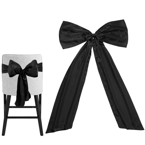 Große Satinschleifendekoration mit 50 Stuhlschärpen – perfekt für Geburtstag, Hochzeit, Partys und Babyparty | 61 x 91,4 cm große Schleifen als Raumdekoration | breite Stoffbänder für Bankettstühle Große Satinschleifendekoration mit 50 Stuhlschärpen – perfekt für Geburtstag, Hochzeit, Partys und Babyparty | 61 x 91,4 cm große Schleifen als Raumdekoration | breite Stoffbänder für Bankettstühle von Galetcy