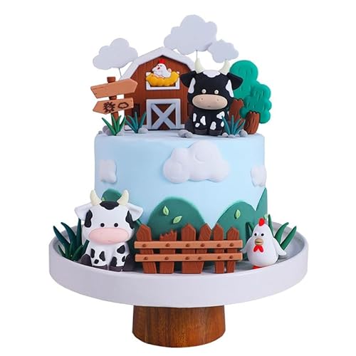 Tortenaufsatz mit Kuhmotiv, Barnyf-Kuchenaufsatz, Partyzubehör, Bauernhoftiere, Kuchendekoration Tortenaufsatz mit Kuhmotiv, Barnyf-Kuchenaufsatz, Partyzubehör, Bauernhoftiere, Kuchendekoration von GallaRato