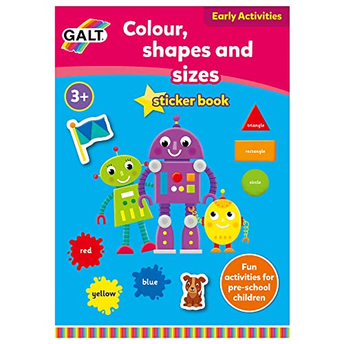 Galt Toys, Early Activities - Colour, Shapes and Sizes Book, Home Learning Activity and Sticker Book, Ages 3 Years Plus von Galt