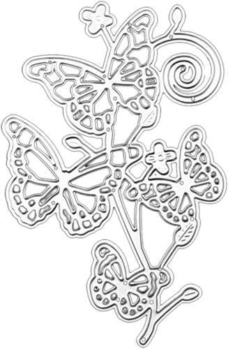Metall-Stanzschablonen mit Schmetterlings-Motiv für Schmetterling, Spitzenbordüre, Karbonstahl, Stanzformen für Kartenherstellung, Scrapbooking, Stanzformen für Papierbastelarbeiten, Karten von Galyacht