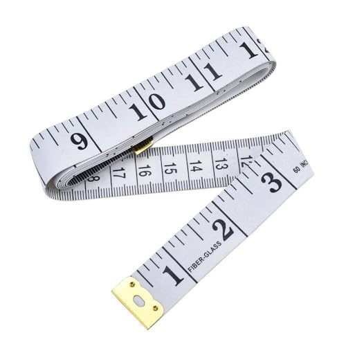 Weißes Maßband für Körpermaße, weiches, flexibles Maßband zum Nähen, Schneidern, Stoff, Lineal, Maßband, 150 x 1,3 cm, Service, schön und Clever, Nähbandmaßnahmen Weißes Maßband für Körpermaße, weiches, flexibles Maßband zum Nähen, Schneidern, Stoff, Lineal, Maßband, 150 x 1,3 cm, Service, schön und Clever, Nähbandmaßnahmen von Galyacht
