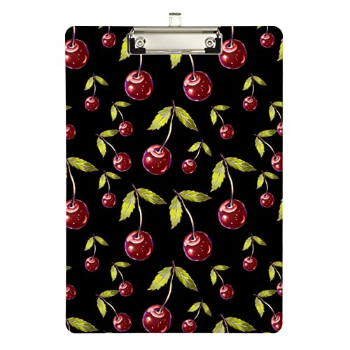 Acryl-Klemmbretter, 22,9 x 31,8 cm, niedliche Kirsche auf schwarzem Stardard, Briefgröße, Klemmbrett mit niedrigem Profil-Clip für Klassenzimmer, Büro, Kunstwerke Acryl-Klemmbretter, 22,9 x 31,8 cm, niedliche Kirsche auf schwarzem Stardard, Briefgröße, Klemmbrett mit niedrigem Profil-Clip für Klassenzimmer, Büro, Kunstwerke von Gambo