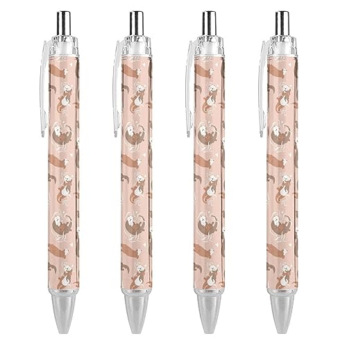 Otters Pattern Kugelschreiber Einziehbare Schreibkugelschreiber Bürobedarf Geschenke für Frauen Männer Otters Pattern Kugelschreiber Einziehbare Schreibkugelschreiber Bürobedarf Geschenke für Frauen Männer von Gambo