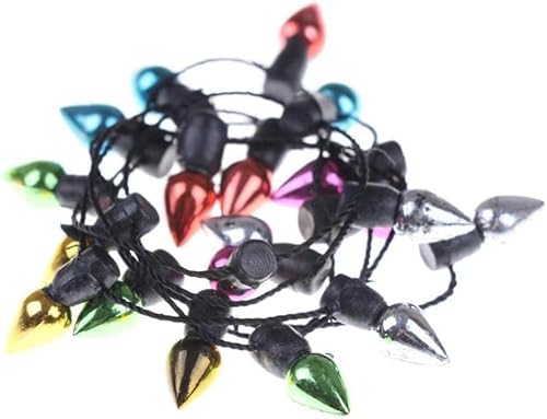 Gammaeon Bunte Miniatur-Lichterkette, Puppenhaus-Lichterkette, spitze Weihnachtsbastel-Lichter, bunte Puppenhaus-Lichterketten für Dekorationen Gammaeon Bunte Miniatur-Lichterkette, Puppenhaus-Lichterkette, spitze Weihnachtsbastel-Lichter, bunte Puppenhaus-Lichterketten für Dekorationen von Gammaeon