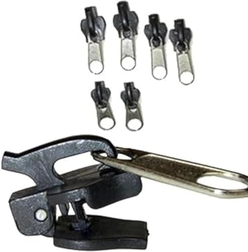Reißverschluss Reparaturset 6-tlg. – Edelstahl Zipper-Schieber and Zähne für Kleidung and Taschen (Haushalt/Outdoor/Koffer) von Gammaeon