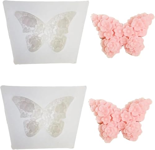 Schmetterling Silikonform, 2 Stück Gießform für Kerzenhalter, Gipsformen zum Gießen, Kerzenherstellung von Gammaeon