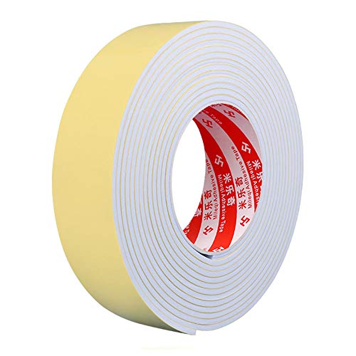 GangKun Schwammband einseitig, EVA weiß einseitig Klebeband stoßfest und kollisionssicher-50 mm * 2 mm * 5 m von GangKun