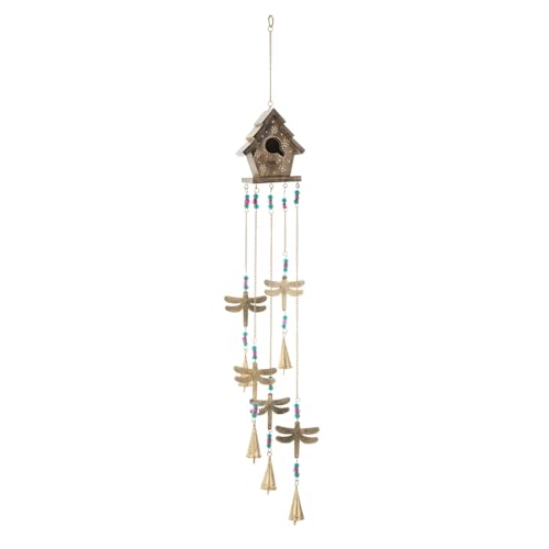 Ganz Hängendes musikalisches Windspiel, dekoratives Outdoor-Gartenornament, 101,6 cm, Holz und Metall, Vogelhaus und Libelle Ganz Hängendes musikalisches Windspiel, dekoratives Outdoor-Gartenornament, 101,6 cm, Holz und Metall, Vogelhaus und Libelle von Ganz