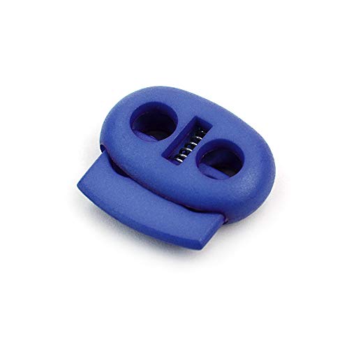 Ganzoo 5er Set Kordelstopper/Kordelklemme (Doppellochung) für Seile, Jacken UVM. Aus Kunststoff, Farbe dunkelblau; Marke von Ganzoo
