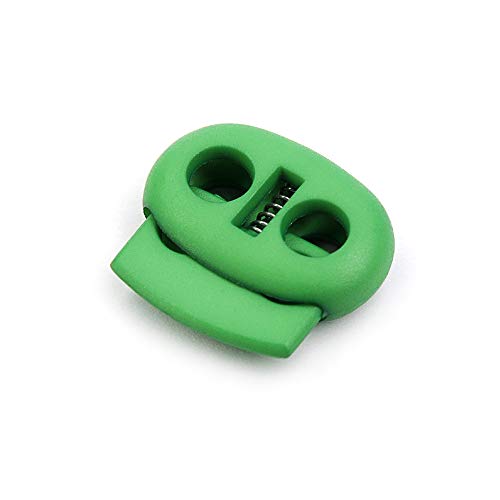 Ganzoo 5er Set Kordelstopper/Kordelklemme (Doppellochung) für Seile, Jacken UVM. Aus Kunststoff, Farbe grün; Marke von Ganzoo