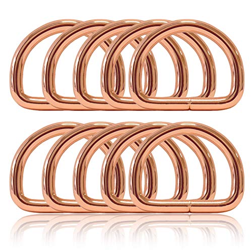 Ganzoo D - Ring aus Stahl, 10er Set, Innenmaß 26mm, Materialstärke 4mm, DIY Hunde-Halsband, nichtrostend, geschweißt, Ideal mit Paracord 550, Farbe Rose-Gold Ganzoo D - Ring aus Stahl, 10er Set, Innenmaß 26mm, Materialstärke 4mm, DIY Hunde-Halsband, nichtrostend, geschweißt, Ideal mit Paracord 550, Farbe Rose-Gold von Ganzoo