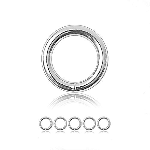 O - Ring Stahl, 5 Stück, 28mm außen, geschweißt Nicht-rostend, für Paracord 550 von Ganzoo