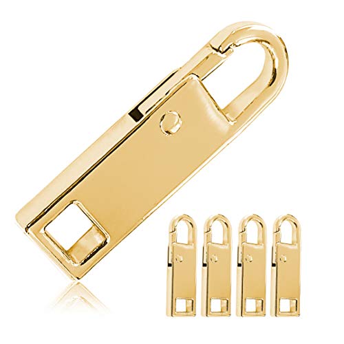 Zipper aus Metall, Reiß-Verschluss Schieber im 4er-Set,Ersatz-Teil Zip, pull tab, Reparatur von Jacken, Hand-Taschen, Rucksack, Mantel, Koffer von Ganzoo