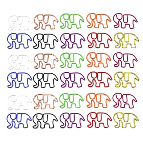 Gaodercha 20pcs dekorative Papierklammern 10 Farben Metall Elefanten Büro Büroklammern Tier Elefanten Büroklammern niedliche Papierklammern für Organisation von Dokumenten robuste Pflanze Lesezeichen Gaodercha 20pcs dekorative Papierklammern 10 Farben Metall Elefanten Büro Büroklammern Tier Elefanten Büroklammern niedliche Papierklammern für Organisation von Dokumenten robuste Pflanze Lesezeichen von Gaodercha