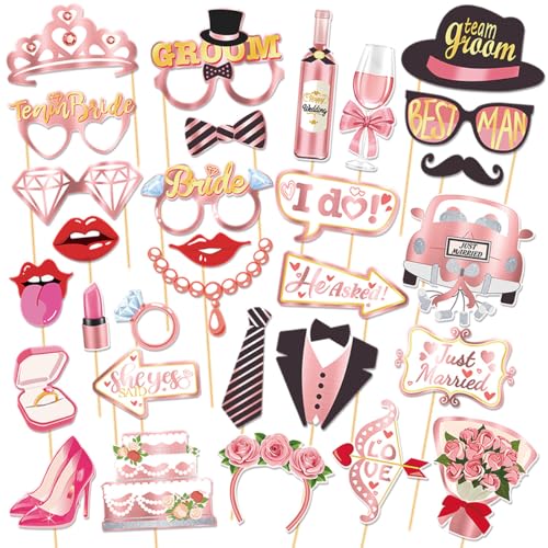 Gaodercha Hochzeitsfoto-Requisiten-Kit Verlobungsparty-Requisiten Lustige Selfie-Requisiten Feierparty Lustige Tischdekorationen für Hen Party Brautdusche Hochzeitsdekorationen Zubehör Gaodercha Hochzeitsfoto-Requisiten-Kit Verlobungsparty-Requisiten Lustige Selfie-Requisiten Feierparty Lustige Tischdekorationen für Hen Party Brautdusche Hochzeitsdekorationen Zubehör von Gaodercha