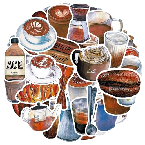 Gaodercha Vintage Kaffee Aufkleber Retro Ästhetische Kaffee Thema Scrapbooking Aufkleber Tee Kaffee Ästhetische Aufkleber Pack Cafe Serie Aufkleber für Wasserflasche Laptop Scrapbook Journaling Dekor Gaodercha Vintage Kaffee Aufkleber Retro Ästhetische Kaffee Thema Scrapbooking Aufkleber Tee Kaffee Ästhetische Aufkleber Pack Cafe Serie Aufkleber für Wasserflasche Laptop Scrapbook Journaling Dekor von Gaodercha