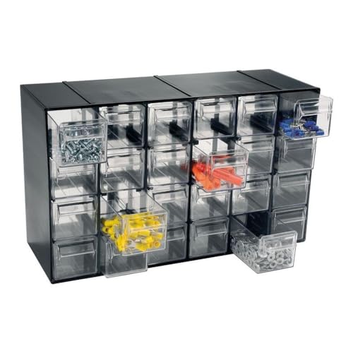 Kleinteilemagazin Sortimentskasten 24 Fach Sortierkasten für Kleinteile Organizer Schrauben Sortierbox Sortimentsboxen Sichlagerkasten von GarPet