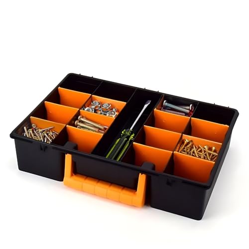 Sortimentskasten 17 Fach mit Tragegriff Sortierkasten für Kleinteile Organizer Schrauben Sortierbox Kleinteilemagazin Sortimentsboxen von GarPet