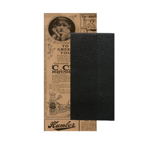 300 Stück - schwarze Servietten Enf. 'D.Point' 40 x 32 cm "Just In Time Closed" 40 + 10 Pe G/M2 11 x 25 cm Natural 'Times' Kraftpapier von Garcia de Pou