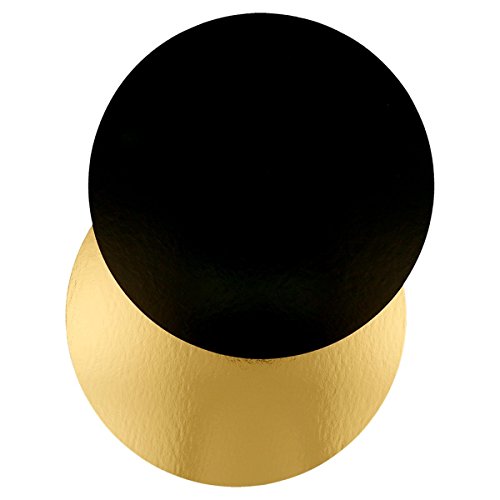 Doppelseitiger Konditoreikarton (Gold/Schwarz) Ø 18 Cm Gold/Schwarz Karton - 100 Un. von Garcia de Pou