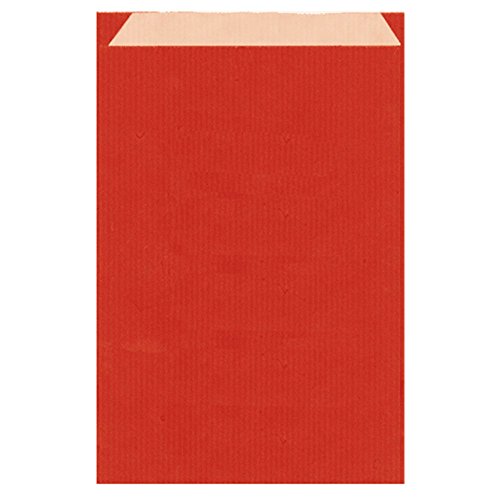 Garcia de Pou 250 Einheit flach Staubbeutel im Karton, 26 + 9 x 38 cm, Kraft, rot, 26 x 38 x 30 cm von Garcia de Pou