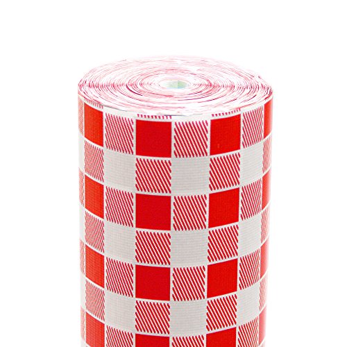 Tischdecke Aneto In Rolle "Vichy Rot" 48 G/M2 1,20X100 M Weiss Zellulose - 1 Un. von Garcia de Pou