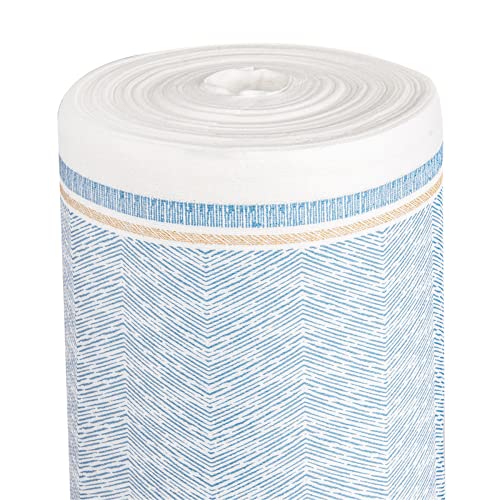 Tischdecke 'Like Linen - Azur' 70 g/m2 1,20 x 25 m Weiß/Blau Spitze von García de Pou