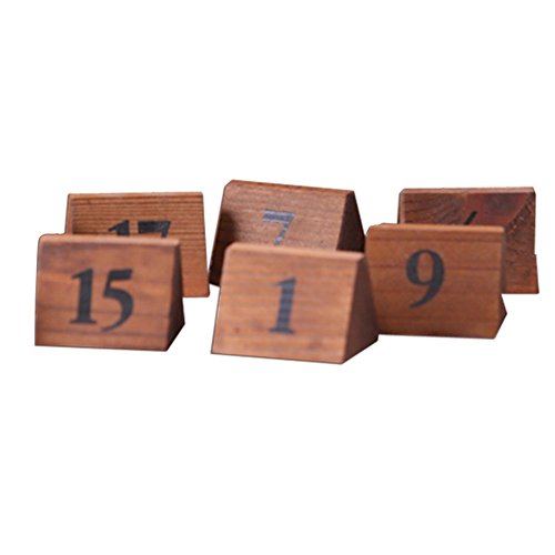 Tischschilder Nummern 1 Bis 25 5,8X4,6X4,2 Cm Holz - 1 Un. von Garcia de Pou