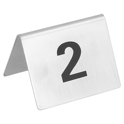 Tischschilder Nummern Von 1 Bis 25 5,2X4,2 Cm Silberfarben Rostfrei - 1 Un. von García de Pou