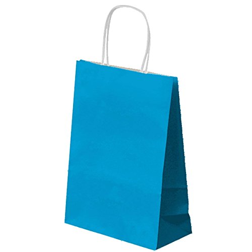 Tüten Sos Mit Henkeln 80 G/M2 25+14X32 Cm Türkisblau Zellulose - 250 Un. von García de Pou