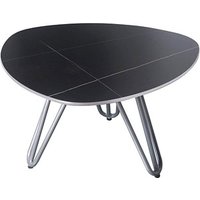 Garden Pleasure ALINA Beistelltisch dreieckig abgerundet Stein schwarz 68,0 x 68,0 x 37,8 cm, 1 St. von Garden Pleasure