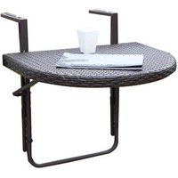 Garden Pleasure AGRA Balkonhängetisch Kunststoff coffee 60,0 x 50,0 x 43,0 cm von Garden Pleasure