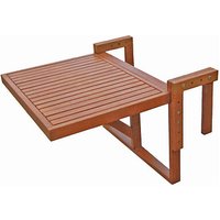 Garden Pleasure Barkeley Balkonhängetisch Holz braun 64,0 x 65,0 x 44,0/52,0 cm von Garden Pleasure