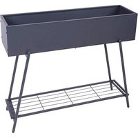 Garden Pleasure Blumenkasten JASMIN Metall anthrazit rechteckig 30,0 x 80,0 cm von Garden Pleasure